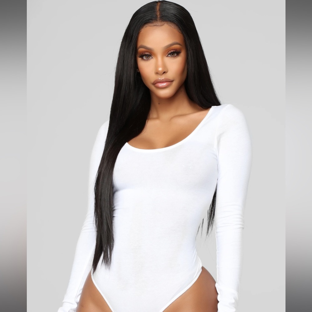 White Long Sleeve Bodysuit